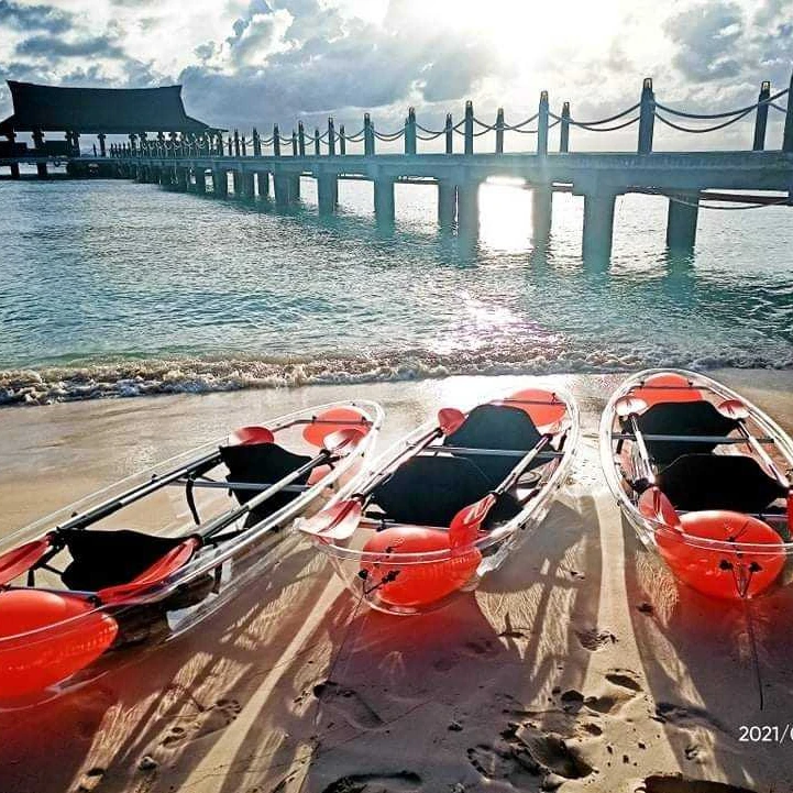 Welldone Sit on Top Crystal Kayak for Two Person Clear Kayak