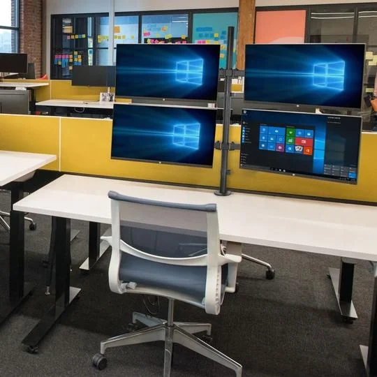 
Four Flexible Swing Arm Folding LCD Desktop Monitor Desk Mount Stand Monitor Arm 