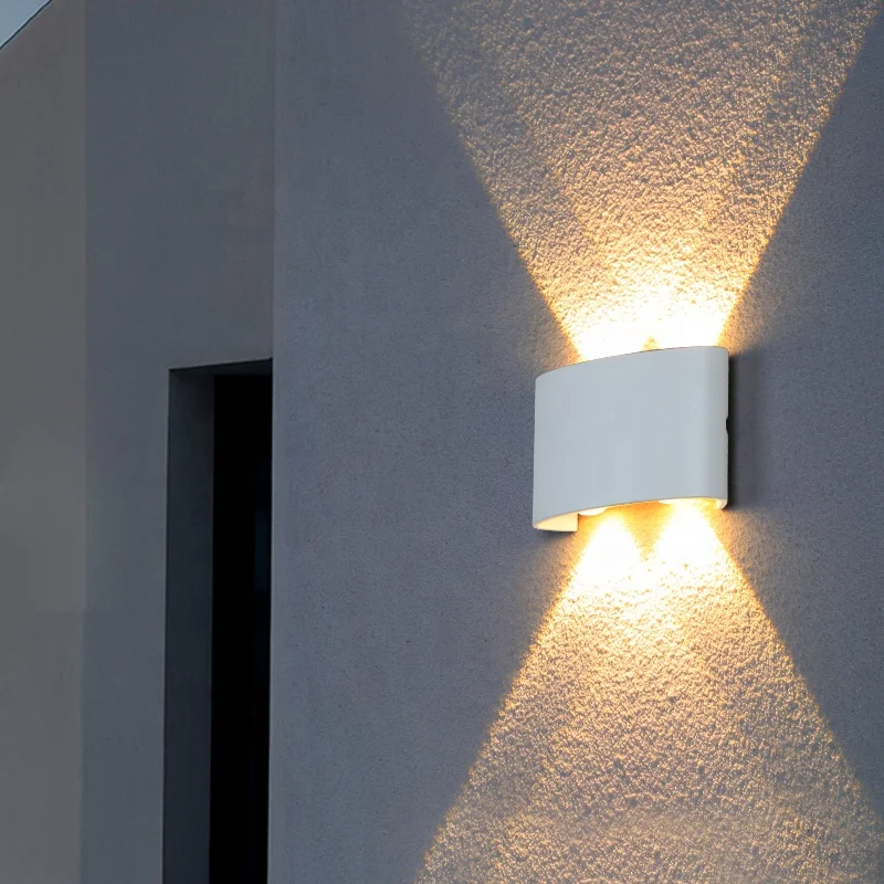 LED Outdoor Wall Lamp Balcony Wall Lamp Aisle Creative Courtyard Modern Minimalist Bedroom Living Room LED Outdoor Light 6w 12w