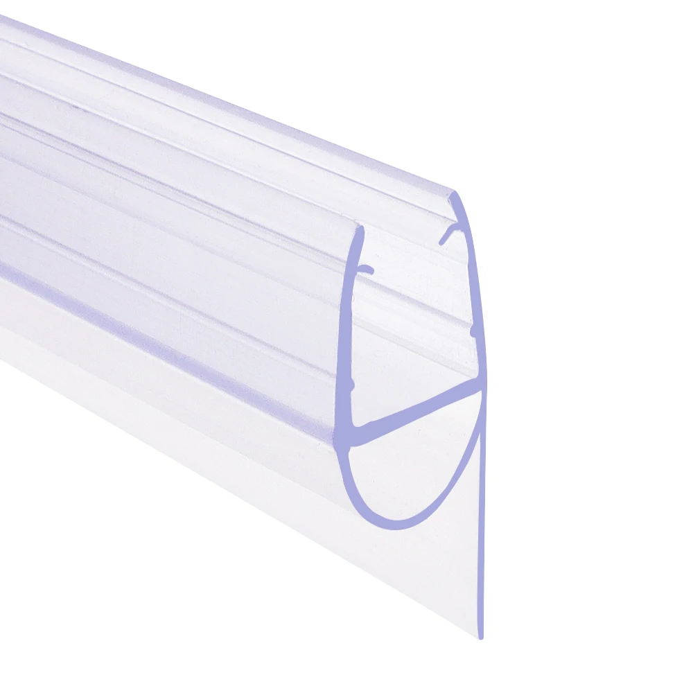 Waterproof Clear Plastic Edge Sealing Strip Stopper Shower Glass Door Seal For Door Bottom Seal Strip For 10mm Glass