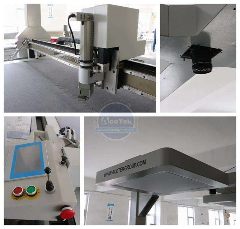 Automatic fabric cutting machine cnc leather cutter with oscillating cutting tool big Camera/CCD