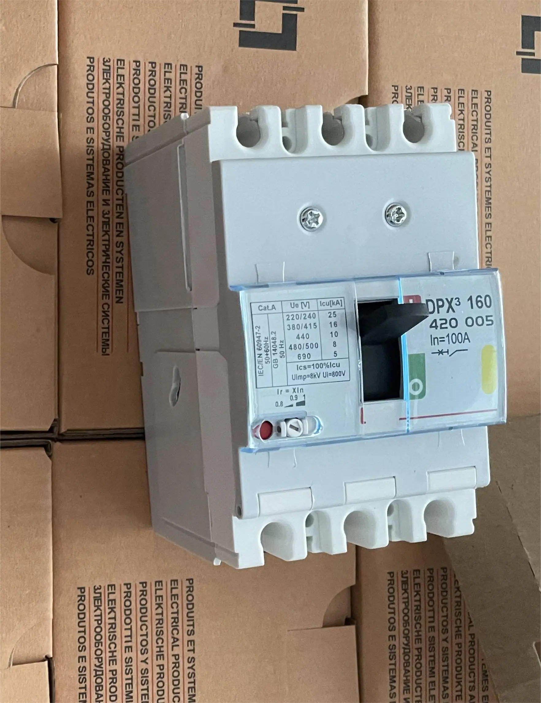 KINEE Residual Current Circuit Breaker Leakage,  3P 250A MCCB, Moulded Case Circuit Breaker