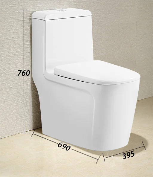 bathroom household ordinary toilet seat connected siphon small household deodorant full series toilet bowl one piece wc toilet