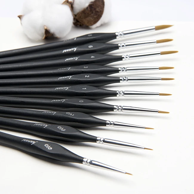 10Pcs Nylon Artist Paint Brush Set Liner Paint Brush For Painting And Line Work (62226528427)