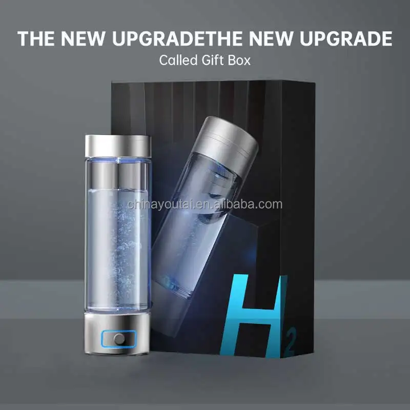 Home Use 400ml Rich Hydrogen Water Generator 6000PPB Portable  Hydrogen Rich Water Bottle with SPE PEM Technology