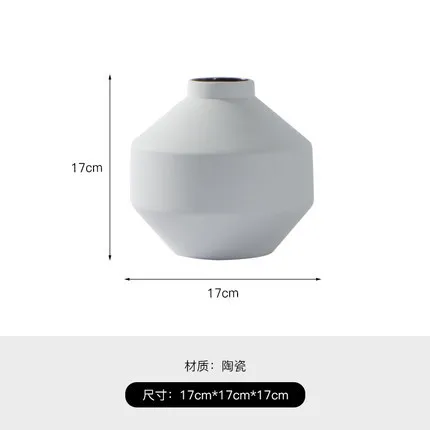 Modern Simple White Ceramic Vase for Luxury High-End Dried Flower Arrangement for Living Room Wall Decoration Elegant Ornaments