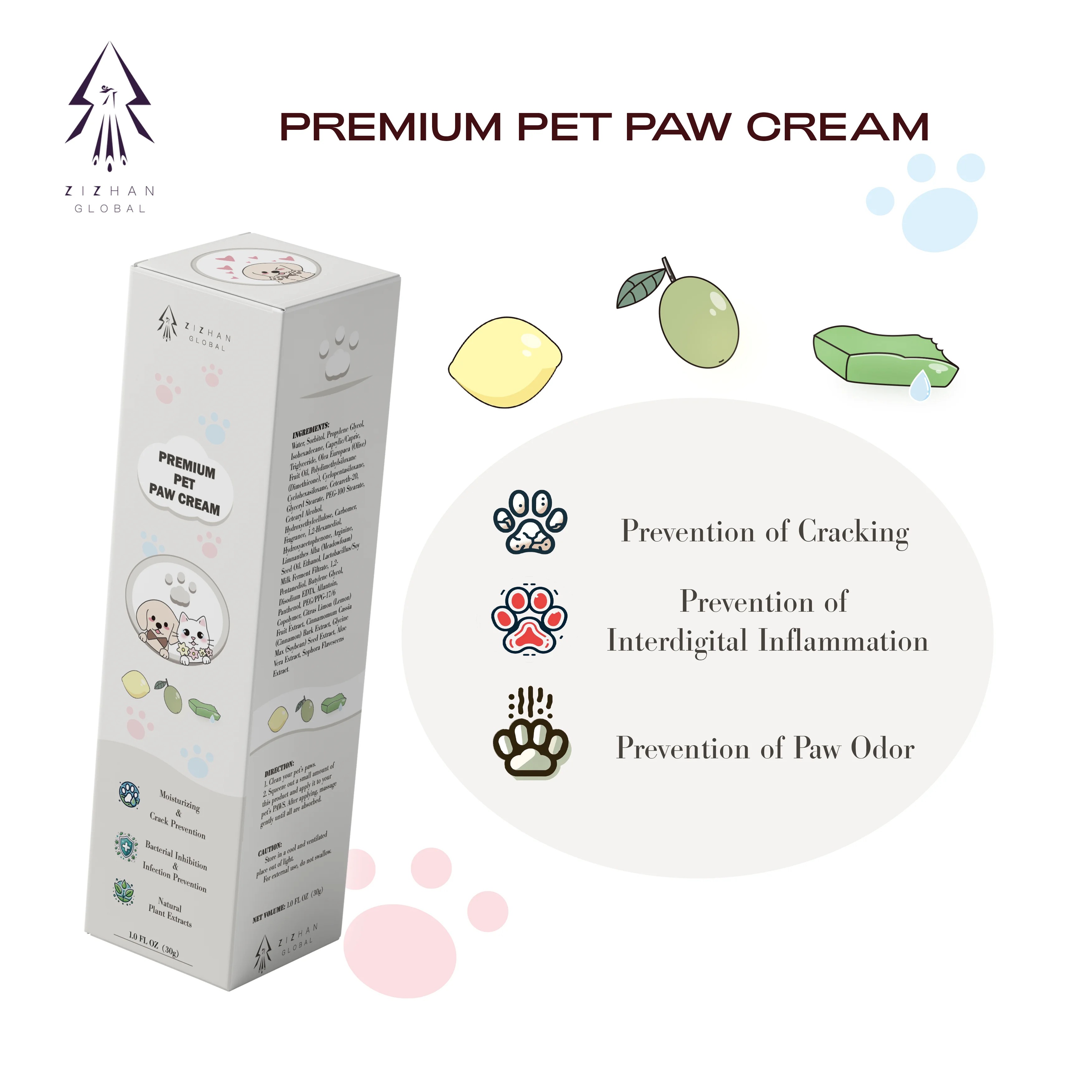 Wholesale Price Various Styles Natural Organic  Pet Paws Balm Pet Paw Cream