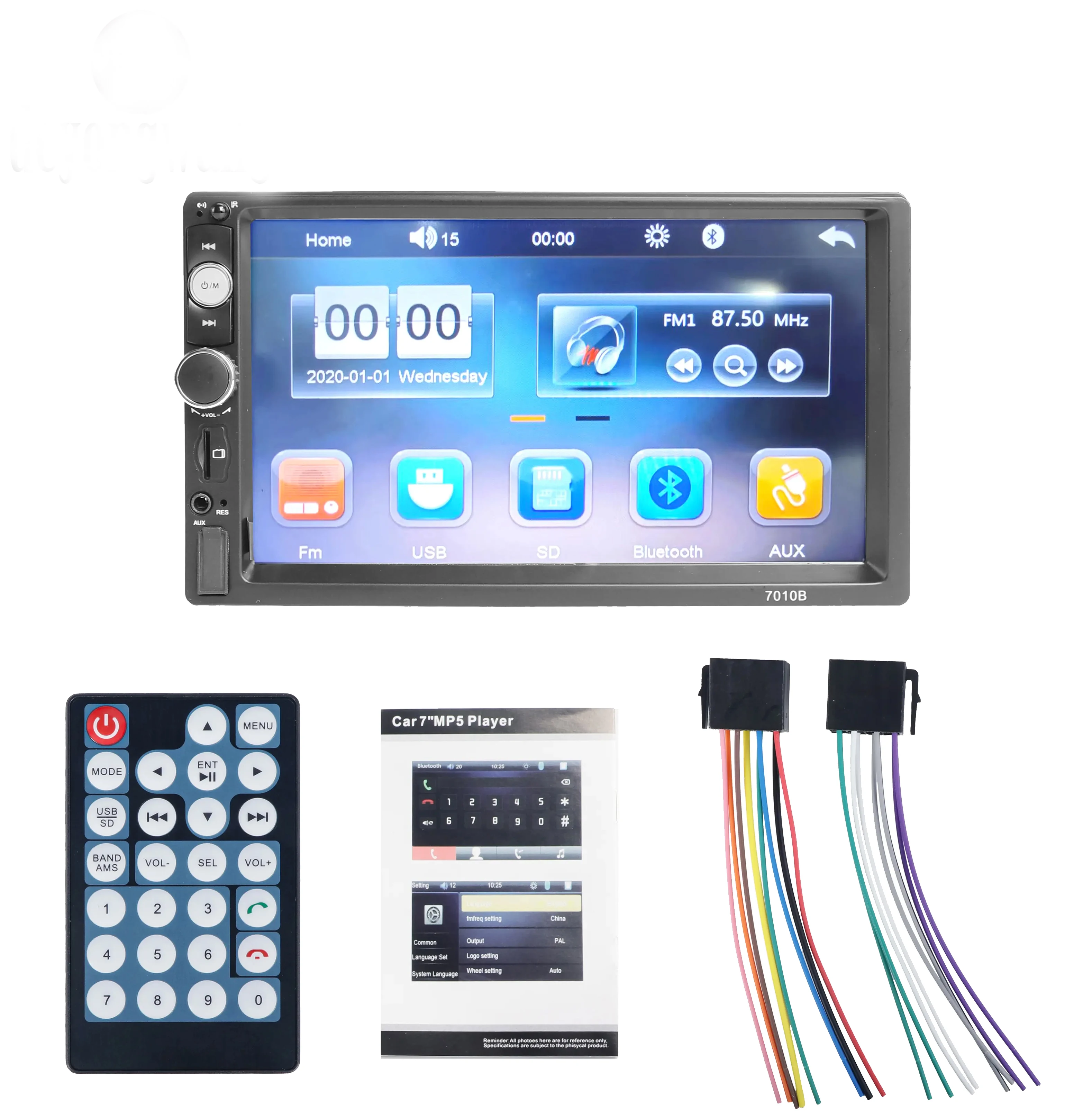 Manufacturer Direct Sales 7 Inch 7010B Car Mp5 Player Portable Carplay Screen Car Radio Monitor Multimedia Player for Car