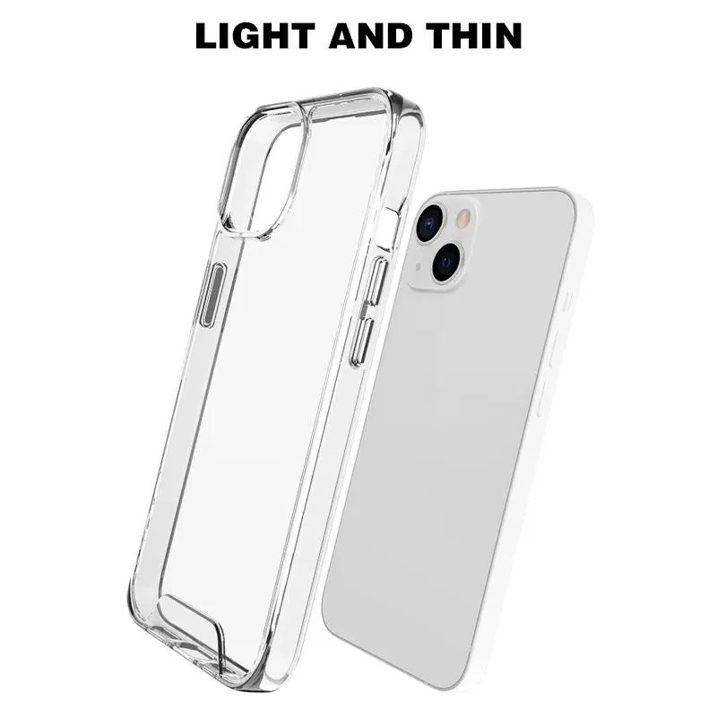 High quality Luxury space clear PC acrylic TPU  shockproof transparent phone case for iPhone 13