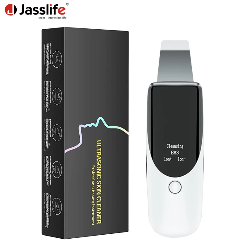 
Private face cleaner label handheld Rechargeable Ultrasonic dead skin scrubber 