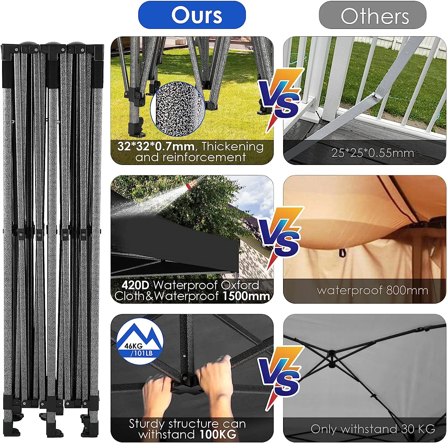 Wholesale Price High Quality Canopy 10x10 20x20 Tent Heavy Duty Aluminum Frame With Side Walls