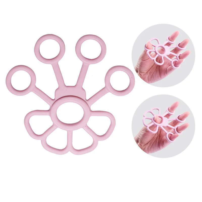 Silicone Five Finger Exerciser Finger Extension Exercises Trainer Hand Grip Resistance Bands