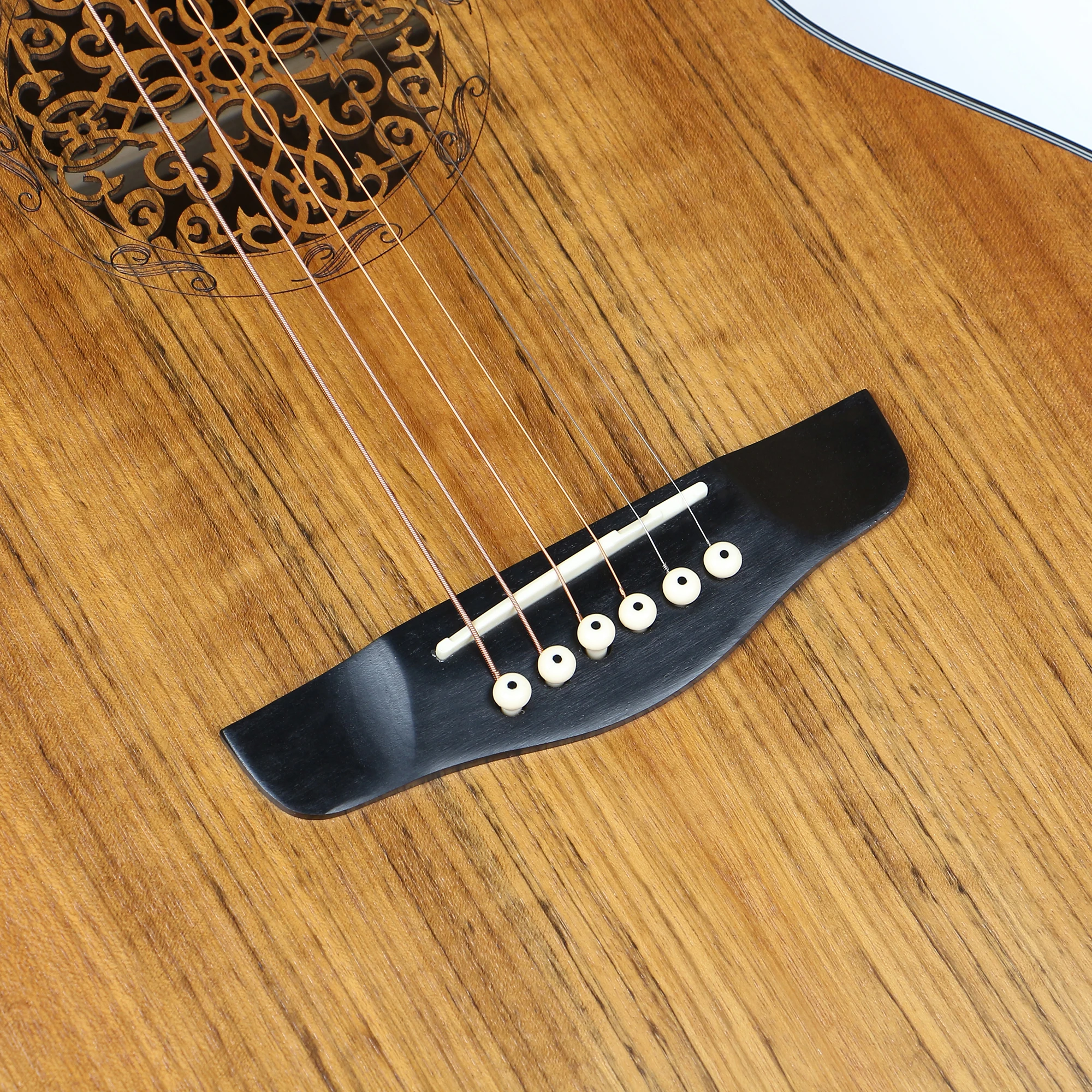 Hollow beautiful design 40 inch steel string acoustic electric guitar acoustic guitar with EQ pickup