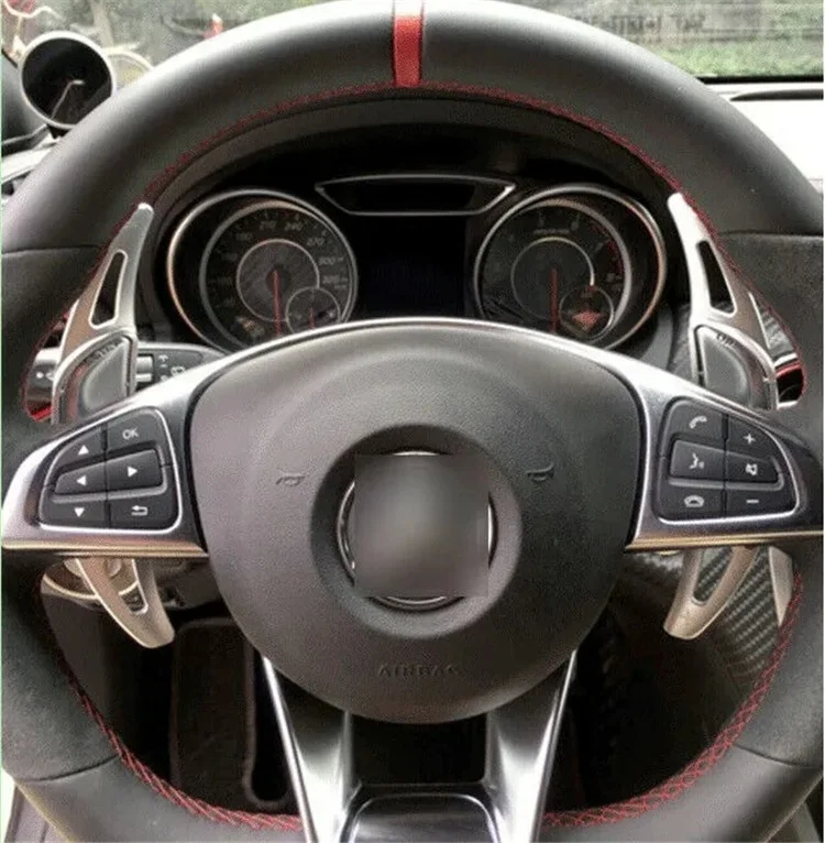 For Mercedes Benz AMG W176 CLA45 C63 2015-2019 Aluminium Car Steering Wheel Shift Paddle DSG Shifter Extension