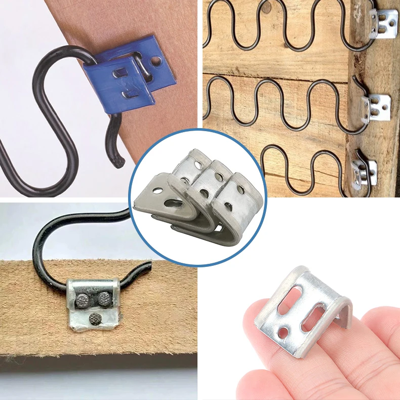 Wholesale 4 Holes Spring Clips Sofa Zigzag Spring Metal Clips For Sofa Furniture