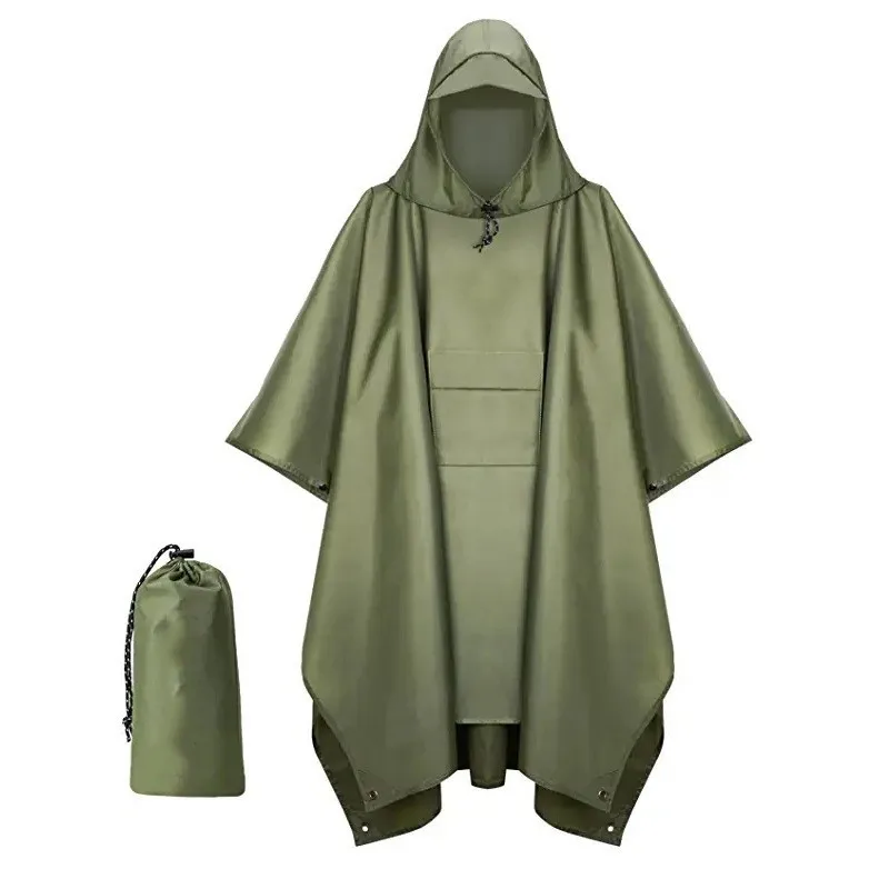 100% Waterproof hot sale Outdoor high quality polyester rain poncho raincoat Aults Rain Poncho with customized