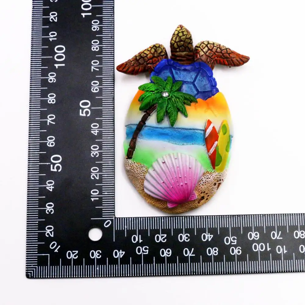 Personalized Resin Turtle Fridge Magnet Brazil Souvenir