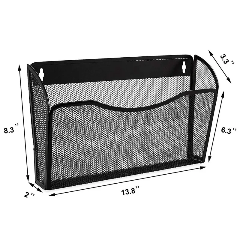 Hanging Wall File Organizer Office Space Organizer Office File Organizer Single Pocket Mesh Bin Office Wall File Holder