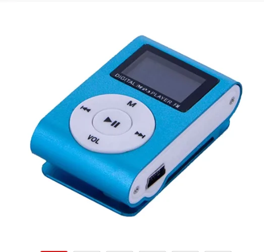Цифровой мини mp3-плеер с металлическим зажимом и жк-экраном 1 8 дюйма поддержка TF-карты USB 2 0 разъем для наушников 3 5