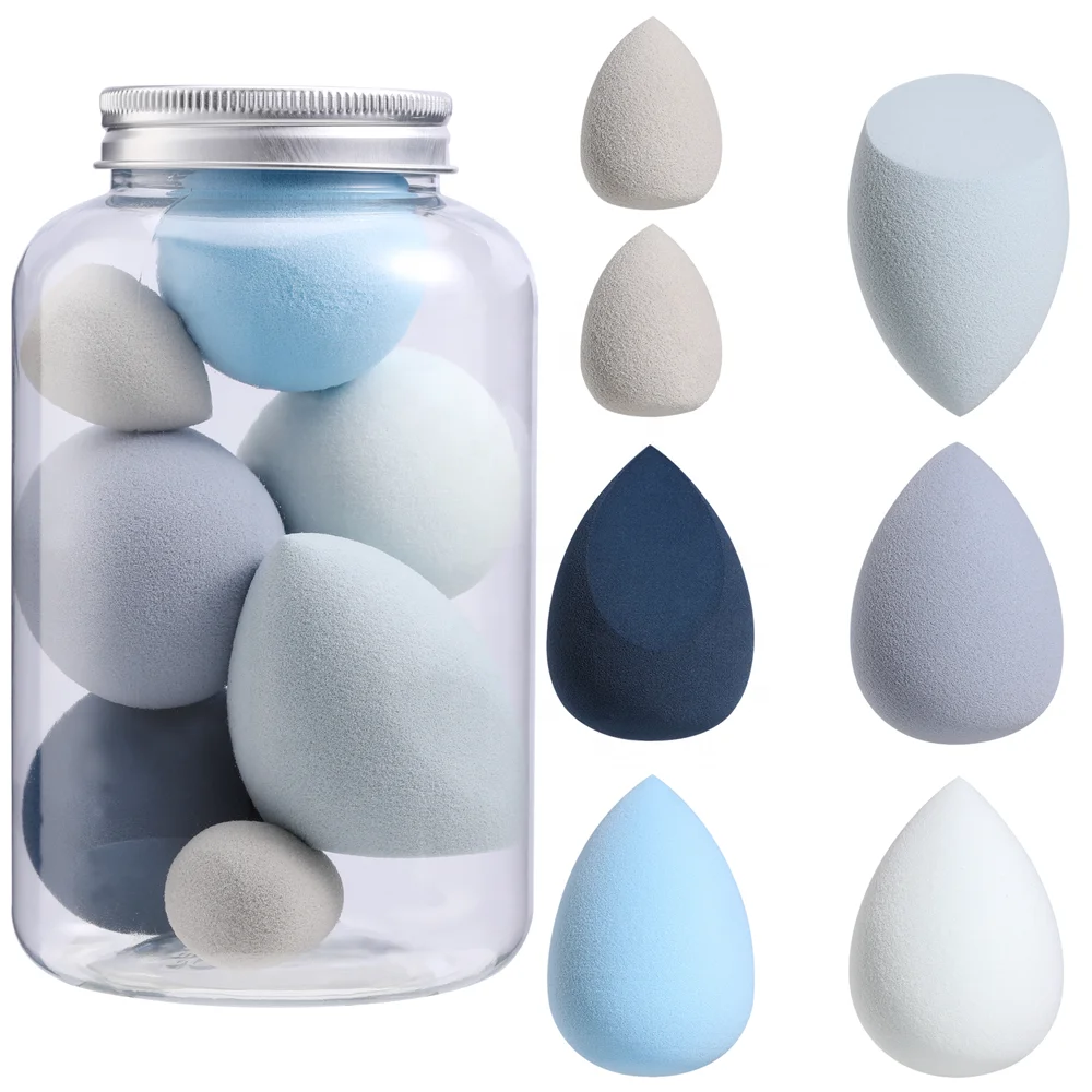 Wholesale 7PCS Makeup Sponge Set Latex Free Microfiber Private Label Soft Makeup Blender Sponge