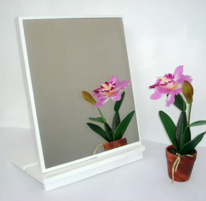 rectangle framed making-up desk  mirror  with uphold bracket