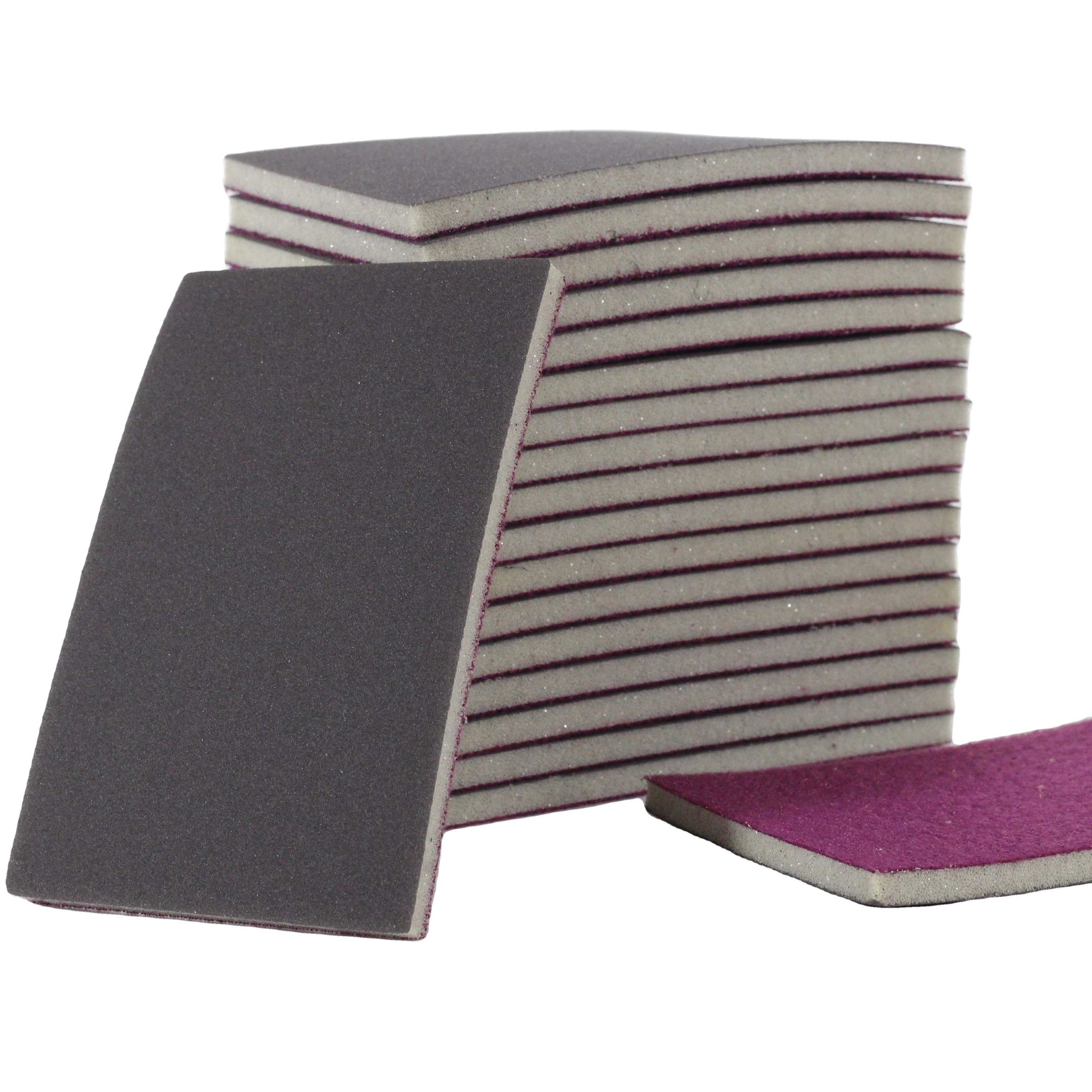 70*100mm abrasive foam  sanding paper foam abrasive sponge hook and loop sanding sponge