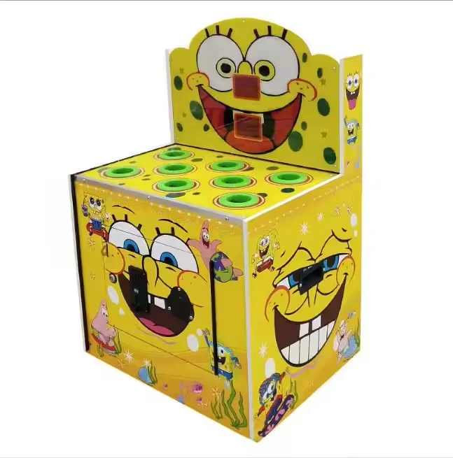 SpongeBob Whack A Mole Hitting Frog Kids Game Machine Frog Hammer Arcade Ticket Redemption Game Machine for Sale