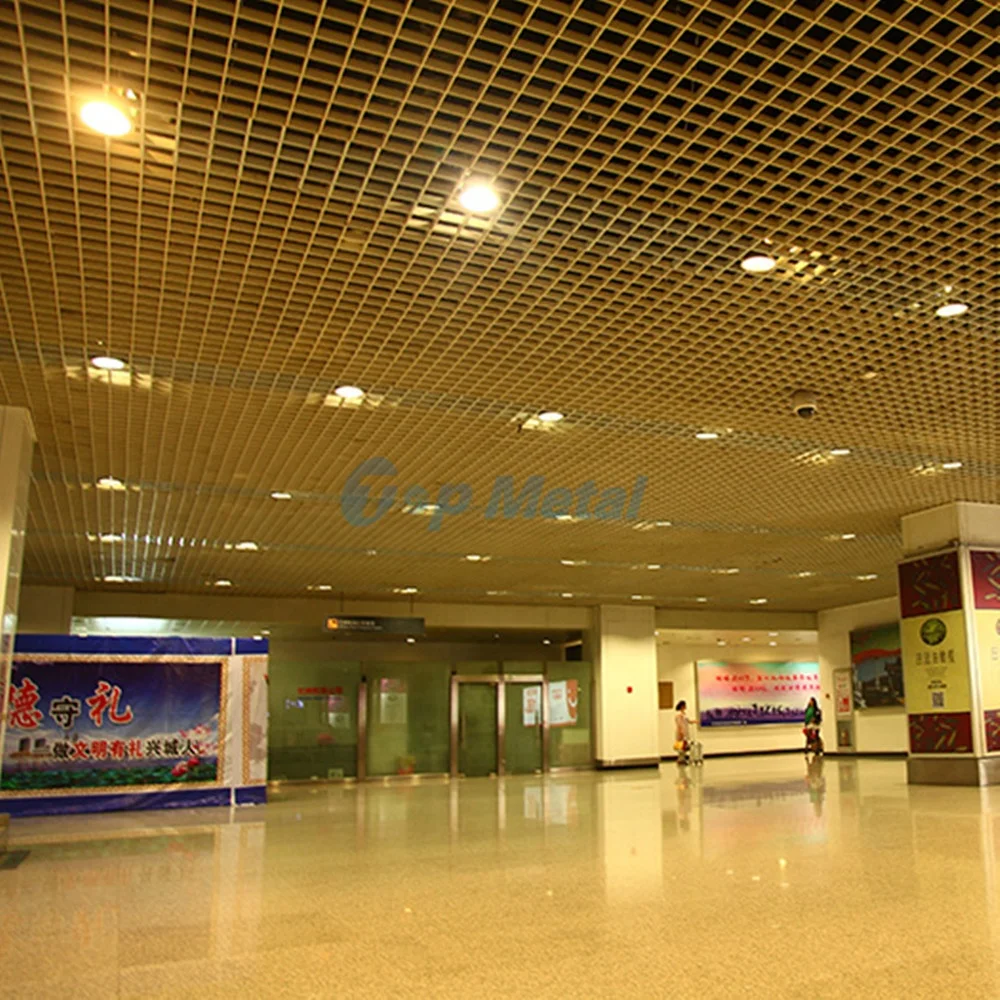 Interior aluminum ceiling square pass grille