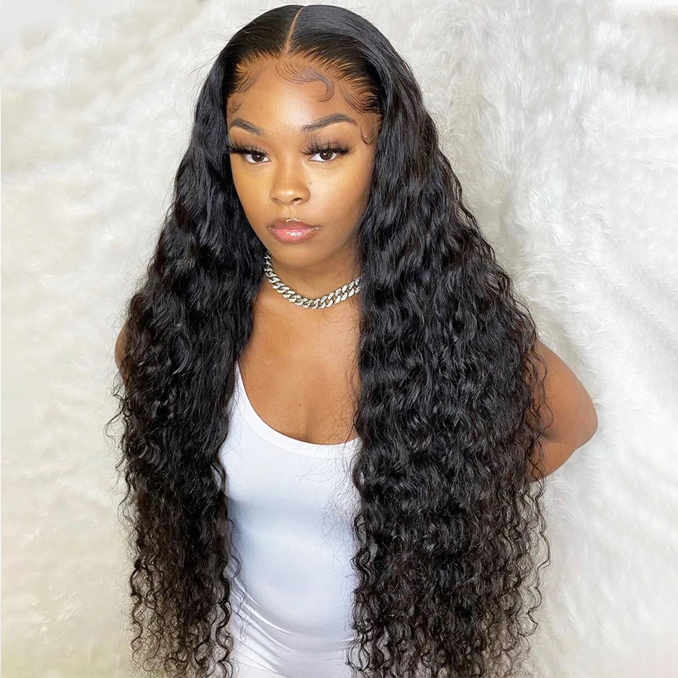 Factory Wholesale Price Unprocessed Brazilian Human Hair Full Lace Wig Water Wave Full Swiss Lace 100% Human Hair Wigs