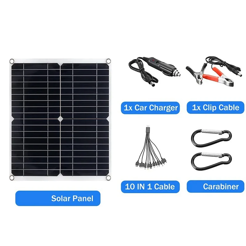 20W Flexible Dual USB Output Solar Panel Charger 18V Solar Panel for Car Boat Mobile Phone Portable Charger