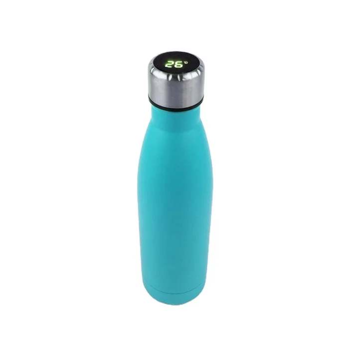 
Cola shaped wholesale double wall stainless steel waterproof vacuum thermos flask smart water bottle with LED 