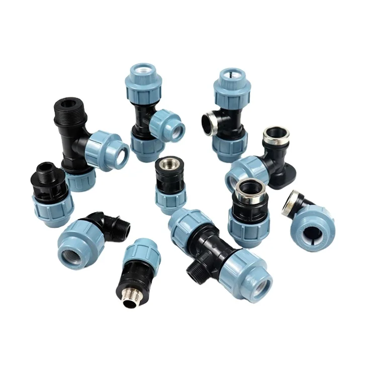 Plastic pipe fitting China factory compression fitting pe pipe fitting hdpe irrigation compression fitting for water supply