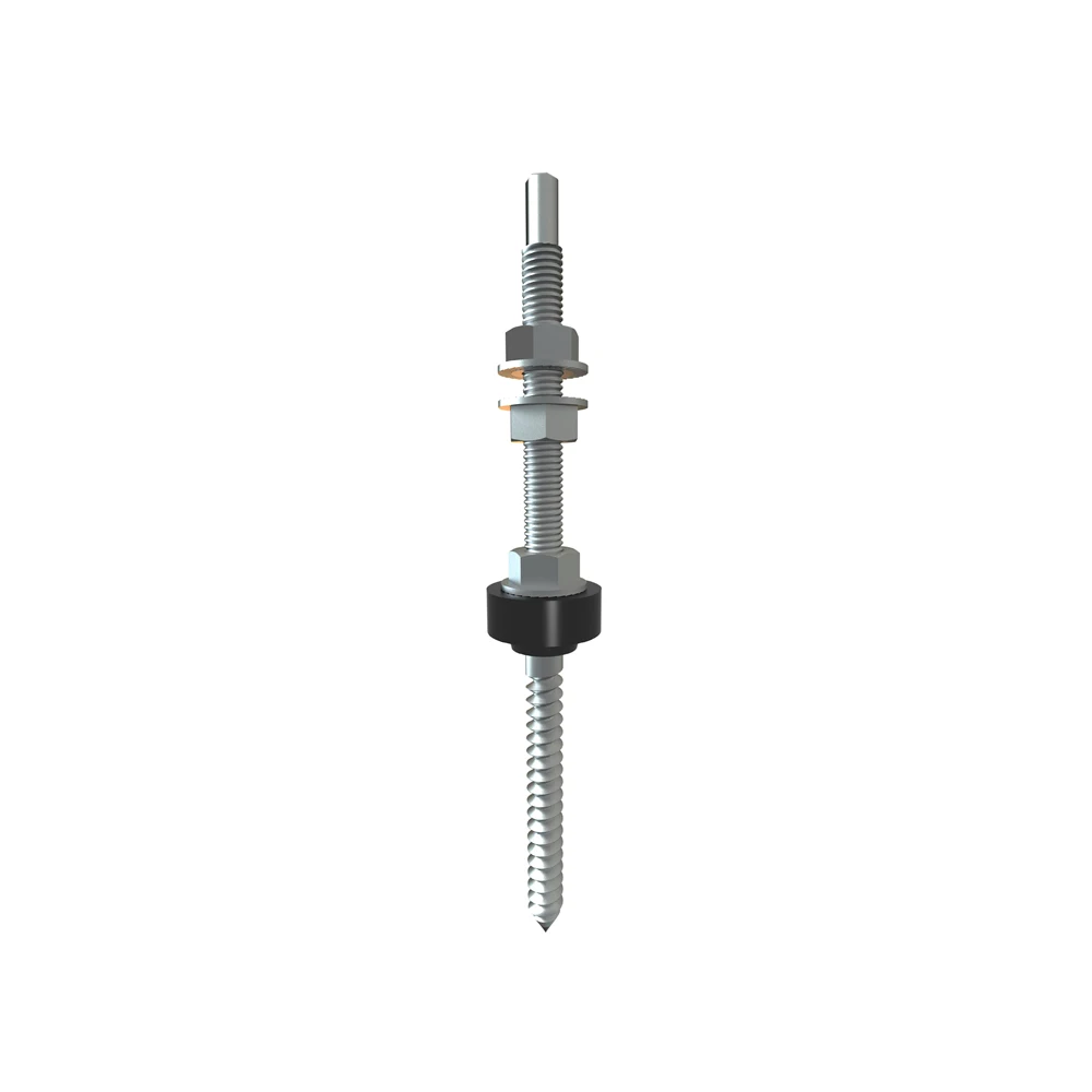 Solar Panel Mounting Accessories Double Head Hanger Screw Bolt for Wooden Rafter Steel Purlin Metal Roof Solar Mounting.