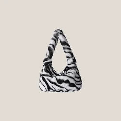 Hot Sale New Style zabra leopard Faux Fur Bag Faux Rabbit Fur Handbag for Women