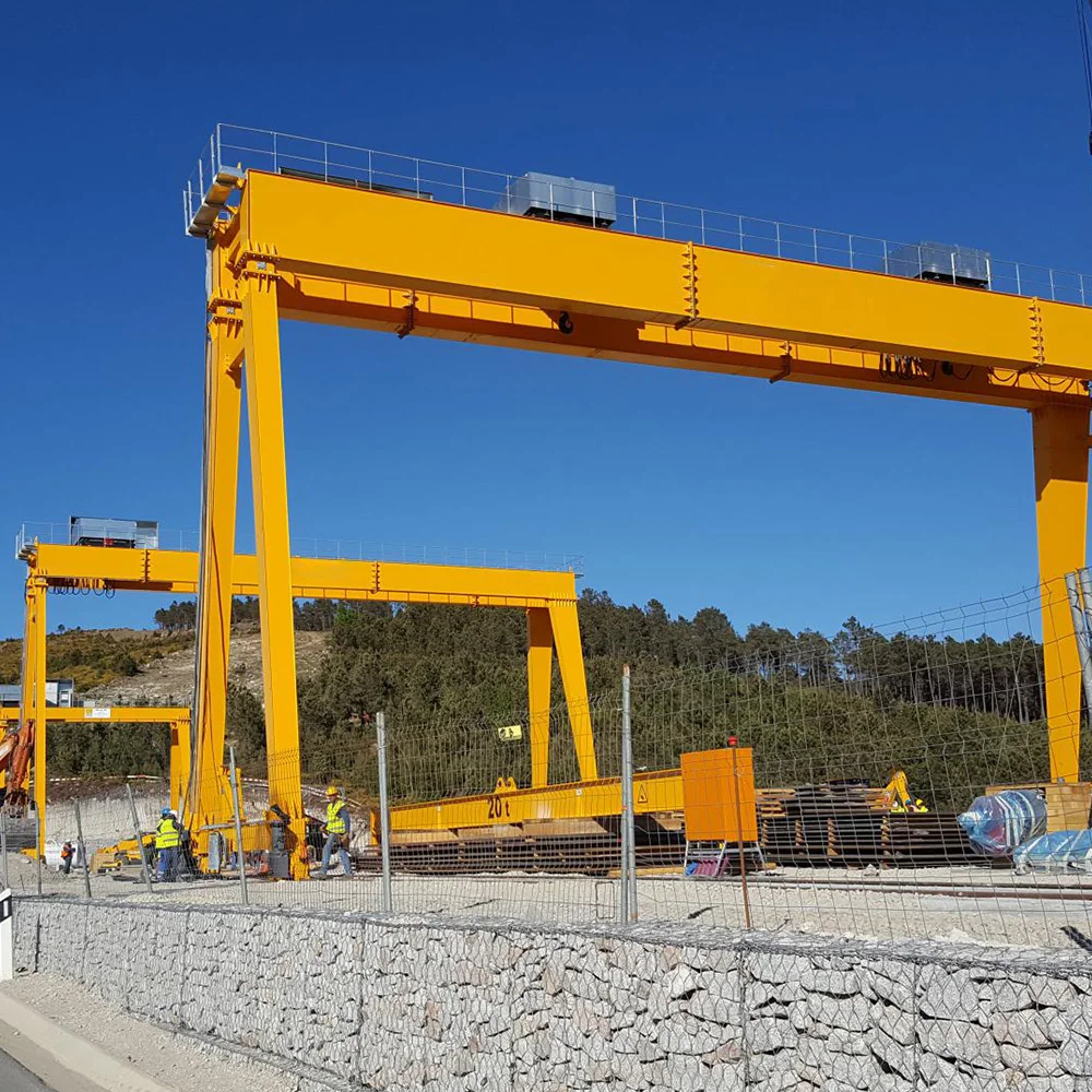 MH Truss type gantry crane winch trolley double girder gantry crane