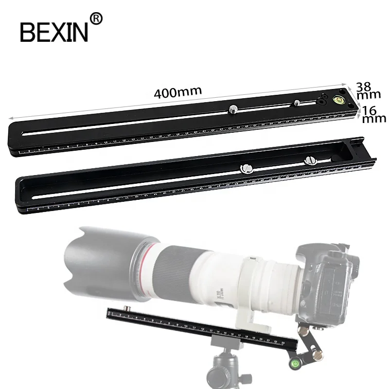 BEXIN Wholesale Custom OEM Telephoto Zoom Lens Strengthen 400mm Long Supporting Mounting plate for SLR camera tripod ball head