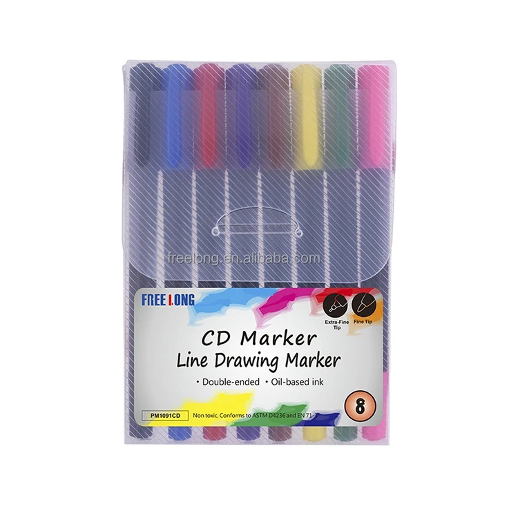 Прочный высококачественный водостойкий двусторонний масляный маркер для компакт-дисков