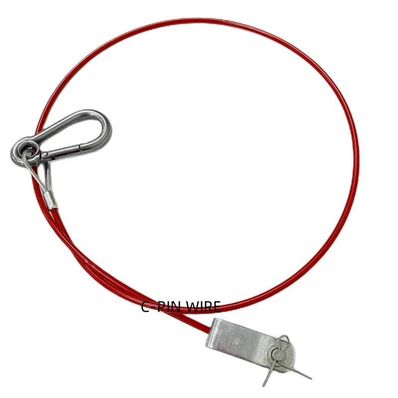 C-Pin steel wire rope coiled cable Lanyard cable trailer breakaway cable for the Breakaway System