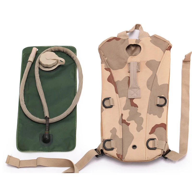 1201 Custom Wholesale OEM Outdoor Hiking Cyclist Camouflage Running Tactical Hydration Backpack with Water Bladde
