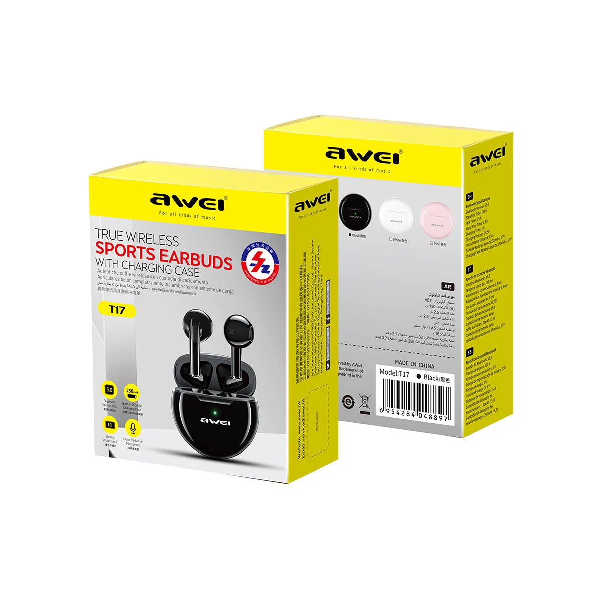 New Arrival Ture Wireless Headphones Touch Control Sport Gaming Sweat Resistant TWS BT Wireless Earbuds