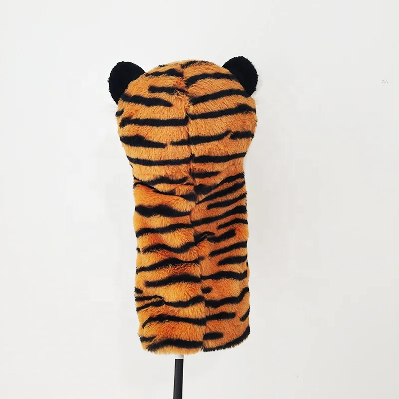 Life-like soft novelty golf club covers Fits fairway woods hybrids and putter Golf Driver Tiger Animal Golf Driver Head covers