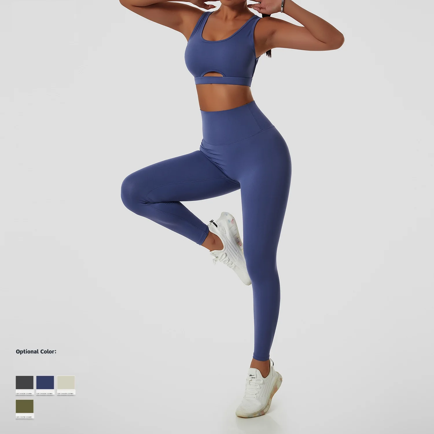 New Arrivals Eco Friendly Yoga Sets Recycled Spandex Nylon Cropped Tank And Leggings Yoga Set