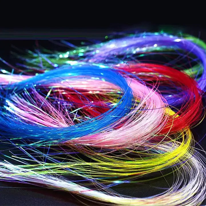 0.5mm/15-20cm 8 colors Ice Wing Fiber flat flash Tinsel crystal flashabou saltwater streamer flies fly tying materials
