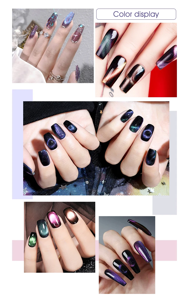 Wholesale Supplies Custom Logo Oem Color Magnetic Cat Eye Uv Nail Gel Polish 15 ml Esmalte Gelpolish