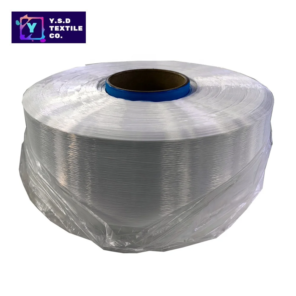 Top AA grade factory sales FDY 100 polyester mother yarn manufacturers filament yarn 240/12 semi dull raw white