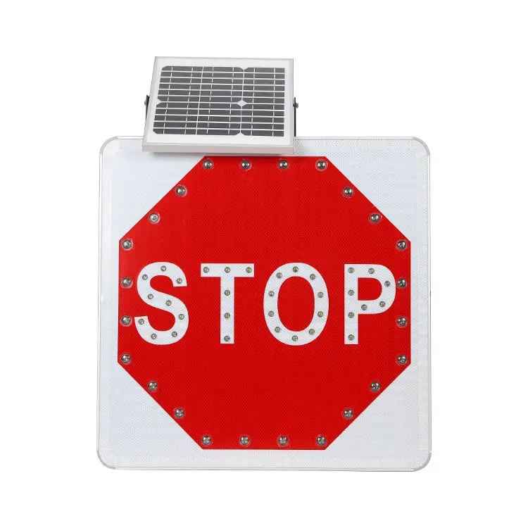 Different colors yellow solar led car triangle warning traffic control signs various shapes warning traffic signs