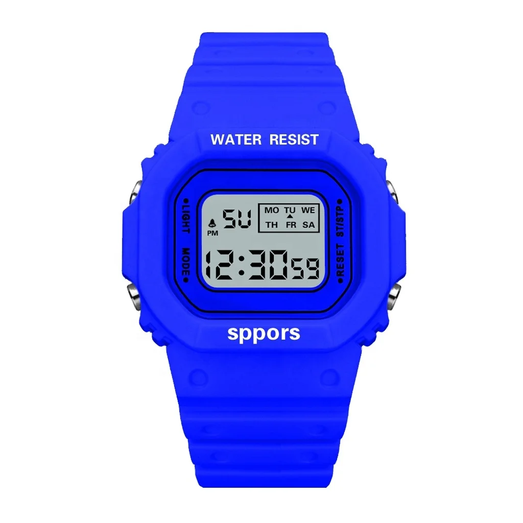 Светодиодные электронные часы популярная международная торговля многофункциональные светящиеся спортивные водонепроницаемые зеленого цвета маття для мужчин и