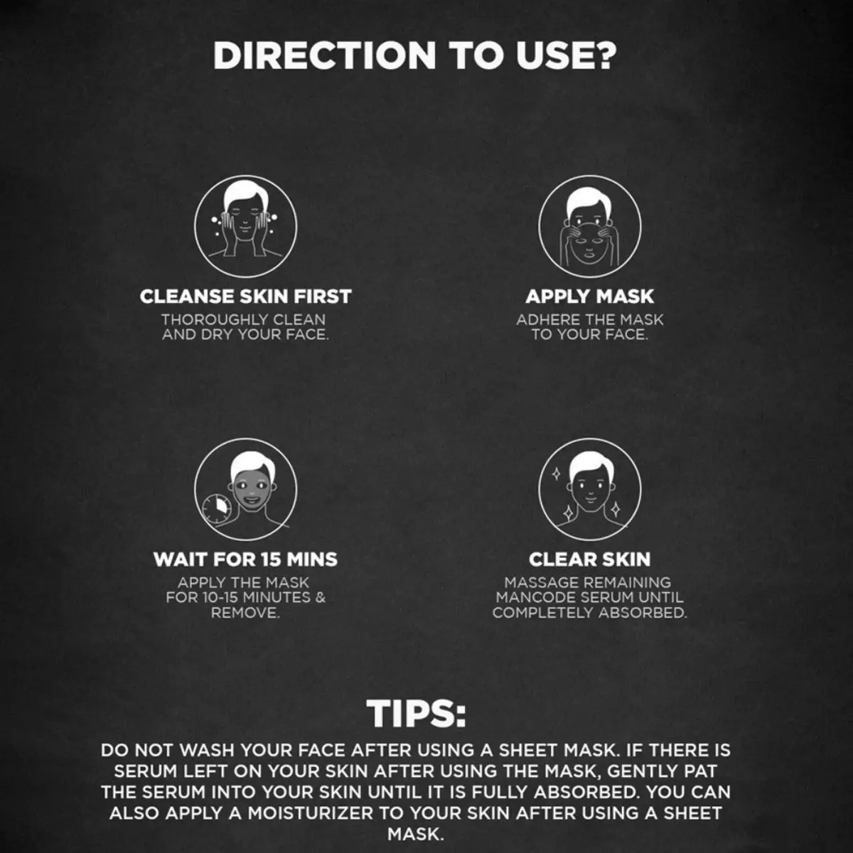 Custom Logo Bamboo Charcoal Vitamin B3 Hydrating Moisturizing Repair Black Face Sheet Mask For Men Facial Care
