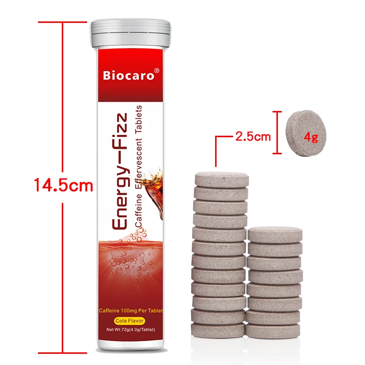 OEM Caffeine Energy Drink Cola Flavour Effervescent Tablets