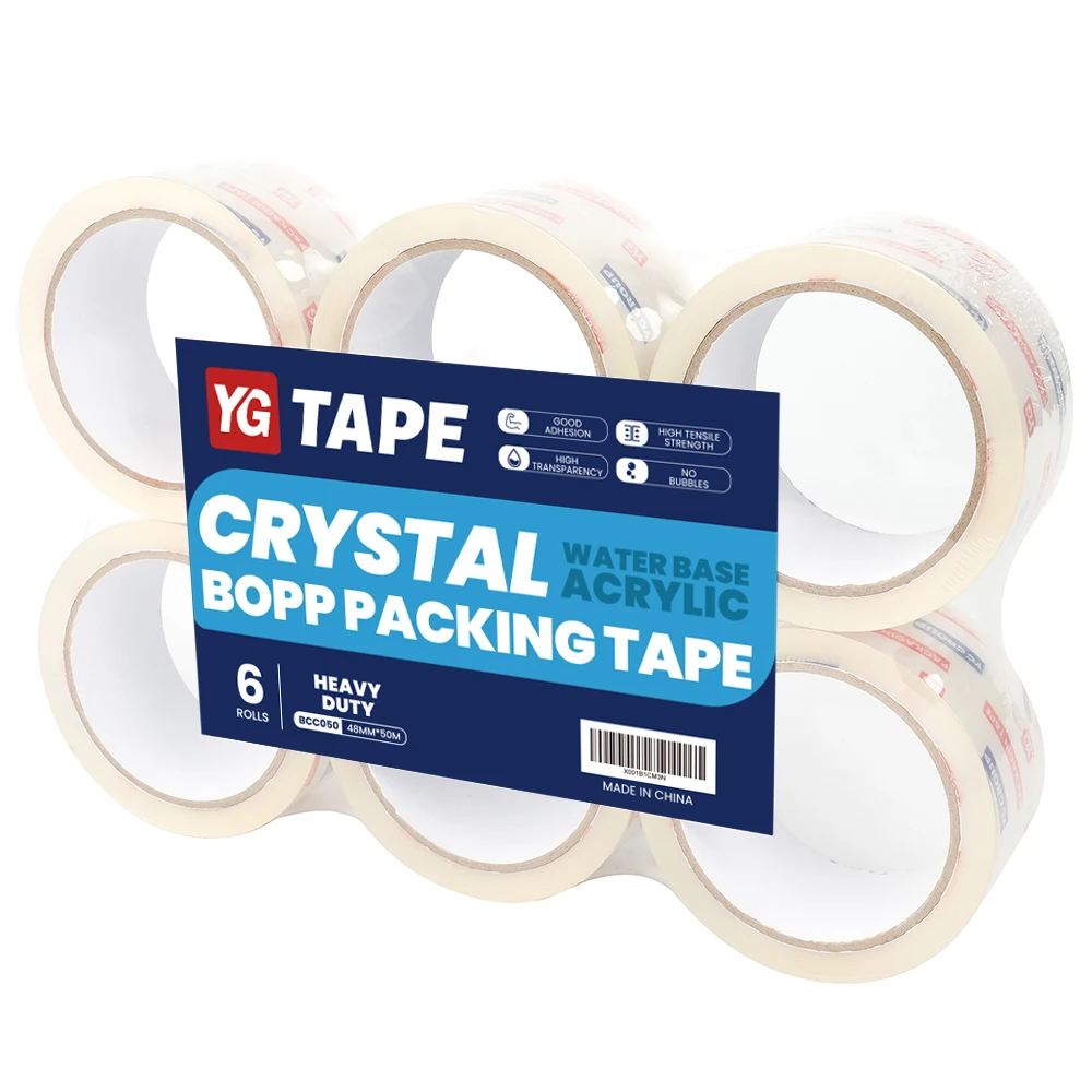 Good Price Bopp Carton Sealing Packing Tape Crystal Clear Adhesive  2 Inch High Quality Super Clear Bopp Tape